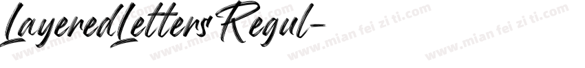 LayeredLetters Regul字体转换